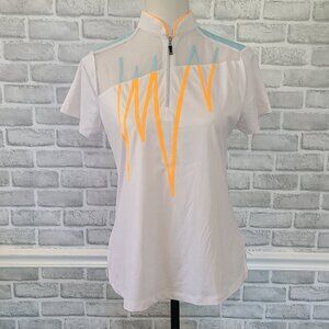 Jamie Sadock Golf Polo Shirt Top Mesh Vented Outdoor Athleisure Womens Small